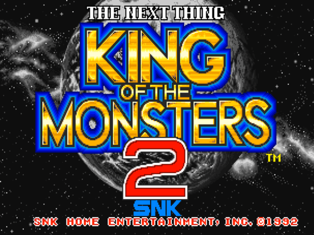King of the Monsters 2 title screen for Neo Geo CD